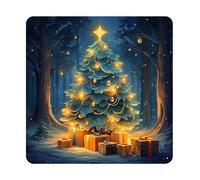LunarCrafters Alfombrilla de ratón para árbol de Navidad, alfombrilla de ratón de Navidad estética de 11 pies 8 x 11 pies 8 pulgadas, alfombrilla de escritorio suave para Año Nuevo, alfombrilla de