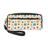 Lunares Antiguos, Bolsa de Maquillaje Bolsa de cosméticos Bolsa de Aseo de Viaje portátil Estuche de Cuero para Mujeres y niñas