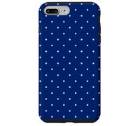 Lunares Azul Oscuro Estética Lindo Pequeño Polkadot Carcasa para iPhone 7 Plus/8 Plus
