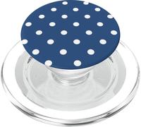 Lunares azules y blancos para mujeres y niñas PopSockets PopGrip para MagSafe
