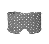 Lunares blancos y grises,Máscara para ojos con bloqueo de luz y protección ocular completa para dormir, orejeras y ojos.