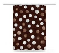 Lunares Cortina de Ducha 150x180, Tela Poliéster Impermeable con 12 Ganchos, Secado Rápido Cortinas de Baño Lavables, Shower Curtain Resistente a Humedad Decoracion Hogar Simple Cortina Ducha,Model681
