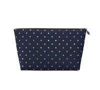 Lunares Dorados Azul Marino Elegantes Modernos, Bolsa de artículos de tocador Bolsa de Maquillaje Bolsa de cosméticos Bolsa de artículos de tocador de Viaje portátil
