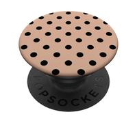 Lunares Grandes Bronceado Claro Negro Estética Femenina Boho Vintage PopSockets PopGrip Adhesivo