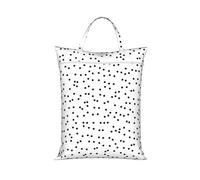 Lunares negros sobre blanco,Bolsa de viaje para ropa sucia, bolsa plegable para ropa sucia
