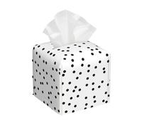 Lunares Negros sobre Blanco,Dispensador de pañuelos, Funda para Caja de pañuelos, dispensador de pañuelos