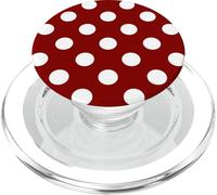 Lunares, Rojo Oscuro y Blanco para Mujeres y niñas Lunares PopSockets PopGrip para MagSafe
