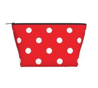 Lunares Rojos y Blancos, Bolsa de artículos de tocador Bolsa de Maquillaje Bolsa de cosméticos Bolsa de artículos de tocador de Viaje portátil