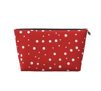 Lunares Rojos y Blancos, Bolsa de artículos de tocador Bolsa de Maquillaje Bolsa de cosméticos Bolsa de artículos de tocador de Viaje portátil