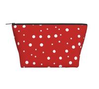 Lunares Rojos y Blancos, Bolsa de artículos de tocador Bolsa de Maquillaje Bolsa de cosméticos Bolsa de artículos de tocador de Viaje portátil