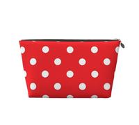 Lunares Rojos y Blancos, Bolsa de artículos de tocador Bolsa de Maquillaje Bolsa de cosméticos Bolsa de artículos de tocador de Viaje portátil