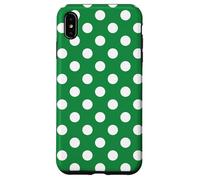 Lunares Verdes y Blancos, para Mujeres y niñas, Lunares Carcasa para iPhone XS MAX