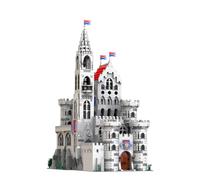 Lunaro MOC - Juego de bloques de construcción de castillo del rey medieval, kit de modelo de arquitectura The King Returns, modelo de construcción coleccionable grande para adultos y constructores