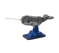 Lunaro Ocean Creatures STEM - Juego de bloques de construcción Narval, kit educativo de modelo de animales marinos con instrucciones QR, para adolescentes (280 piezas)