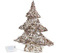 Lunartec - Árbol de Navidad Decorativo, Decoración Navideña con Luces led (20 ledes de luz Blanca cálida, 40 cm, Hecho a Mano)