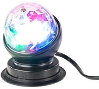 Lunartec Bolas de espejos - bola disco: Luz disco LED, Rotación de 360°, Efectos de color RGB (DIRIGIÓ Luz fiesta, Bola lámpara, baliza giratoria)