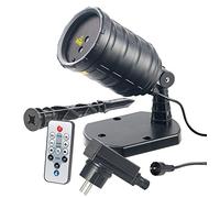 Lunartec estrella Ducha: Proyector láser con efecto de luz lluvia estrella, Control remoto, Temporizador, IP65 (láser proyector Navidad, láser proyector Fuera de)