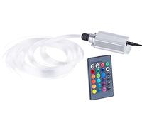 Lunartec Iluminación - set de LED: Cielo estrellado de fibra óptica LED RGB con mando a distancia y 200 fibras ópticas (kit completo cielo estrellado, para el hogar, discoteca)