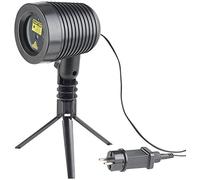 Lunartec láser proyector: Proyector láser, efecto de luz de lluvia de estrellas en movimiento, Rojo verde, IP44 (Emisor láser, láser proyector programable, jardín LED Encendiendo)
