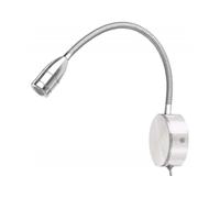 Lunartec Schwanenhallamp Bed: Led Bed & Reading Light with Swan Neck, Wall Mounting, 3 W, Cold White (reading Lamp Bed Swan Neck) TA