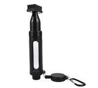 Lunarthos Limpiador de cepillos para palos de golf con botella de agua, a prueba de fugas, botella de spray tipo prensa y mosquetón retráctil con cremallera, accesorios de limpieza de golf de primera