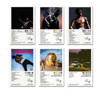 LunarWhisper Travis - Juego de 6 pósteres de lona con portada de álbum de música, para decoración de sala de estar, dormitorio, fanáticos, fotos, regalo, sin marco, 8 x 12 pulgadas, estilo 2