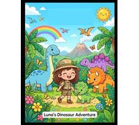 Luna's Dinosaur Adventure Coloring Book for Kids Ages 3-6: Cute & Easy Dinosaur Coloring Pages with Bold Outlines for Preschool Boys & Girls | Fun Activity Book for Toddlers
