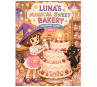 Luna's Magical Coloring Book: Sweet Bakery Adventure: Cute and Cozy Cakes, Cookies, Cupcakes, Bread, Pastries, and Magical Baking Coloring Pages with a Little Witch and Her Black Cat