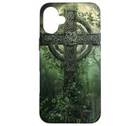 Lunatico Croce celtica Mitologia irlandese Gotico Carcasa para iPhone 16 Plus