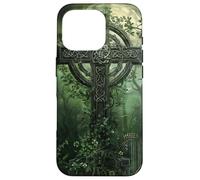 Lunatico Croce celtica Mitologia irlandese Gotico Carcasa para iPhone 16 Pro