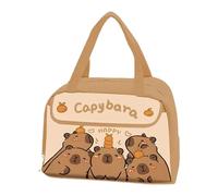 Lunch Bag, Aesthetic Thermal Pack, Capybara Design Reusable Bag, Leak Proof Insulated Carrier, Portable Food Storage for Work, School, Travel, Picnic, Beach, Teens, Adults, 11.42x9.25x6.1 inches