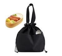 Lunch Bag, Insulated Canvas Lunch Tote With Handle, Front Pockets Food Container For School, Office, Travel, Ideal For Women, Men, Kids, Students, Teachers, Teens, 12.8x4.72x11.81 In