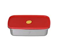 Lunch Box Box Food Storage Containers Red Non Pollution Good Sealing Lightweight Easily Clean for Workers Office Students 304 Stainless Steel PP Food Grade Silicone Material 216g (Tianxiang Fresh