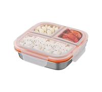 Lunch Box Containers - Stainless Steel Dining Tool for Camping | 600ml with 3 Compartments, Picnic Sports Travel Helper, Sea Beach Outdoor Hiking Climbing Accessory, Summer Family Work Meal Storage