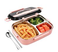 Lunch Box Stainless Steel 1000ml Divided Microwavable Dishwasher Safe