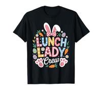 Lunch Lady Easter Crew Bunny Carrot Cute Cafeteria Easter Camiseta