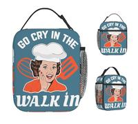Lunch Lady Go Cry In The Walk In Lunch Bag Fun Lunch Box Travel Portable Zipper Bag Oxford Graphic Design Thermal Tote Bolsos