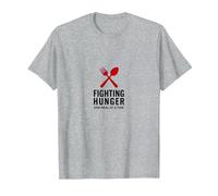 Lunch Lady Hero: Luchando contra el Hambre una Comida a la Vez Camiseta, Hombre, Gris Jaspeado, M