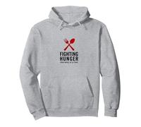 Lunch Lady Hero: Luchando contra el Hambre una Comida a la Vez Sudadera con Capucha, Unisex para Adultos, Gris Jaspeado, M