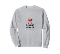 Lunch Lady Hero: Luchando contra el Hambre una Comida a la Vez Sudadera, Unisex para Adultos, Gris Jaspeado, S