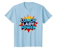 Lunch Lady Power: Arte Pop Retro para héroes del Servicio de Alimentos Camiseta, Niños, Azul Bebé, 10 años