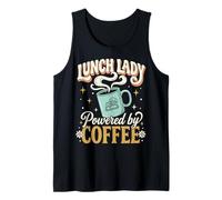 Lunch Lady Powered by Coffee Trabajadora De La Cafetería Camiseta sin Mangas