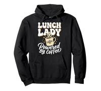 Lunch Lady Powered by Coffee Trabajadora De La Cafetería Sudadera con Capucha