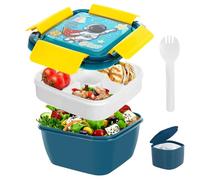 Lunchbox Bento Box Lunchbox Brotdose mit Fächer Bento Box Erwachsene Salatbox to Go auslaufsicher Lunch Box für Salate und Snacks, inklusive DressingbehäLter Geeignet für Schule, Arbeit, Picknick