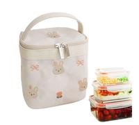 Lunchbox Tasche - Kühltasche | Mittagstasche | Kleine Isoliertasche | Thermotasche Für Damen | Wiederverwendbare Faltbare Essensbox Für Beruf Reise Picknick Camping -19x17x10 Cm/7,48x6,69 X 3,94 Zoll