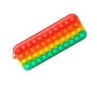 LUNCHS Estojo Escolar Material De Silicona Estuche Escolar Escritorio De Almacenamiento Cartucheras Escolares Dar A Los Compañeros De Clase como Regalo De Cumpleaños(Red)