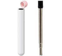 Lund London - Pajita de Skittle for Life - Pajita y estuche de acero inoxidable reutilizable - Regalos ecológicos - Blanco y Rosa