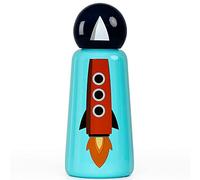 LUND LONDON Stainless Steel Water Bottle | 300ml Insulated Water Bottle BPA Free | Cool and Modern Leak Proof Skittle Bottle Flask | Cold for 24+ Hours, Hot for 12 | Rocket by