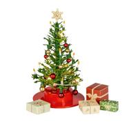LUNDBY Accesorios para casa de muñecas, árbol de Navidad con luz, 4 regalos | Accesorios en miniatura para árbol de Navidad con luz, 4 regalos, apagado automático de 15 minutos, iluminación para casa de