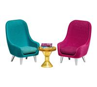 Lundby Casa de Muñecas Azul & Rosa Sillón Juego Miniatura Muebles de Salón 1:18